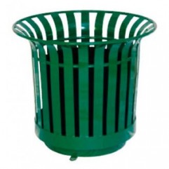 Round Slatted Steel Planter Round Slatted Steel Planter