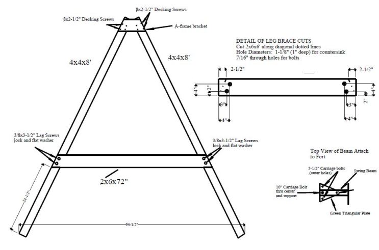 Woodwork Free Wooden Swing Set Blueprints PDF Plans