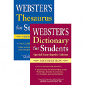 WEBSTERS DICTIONARY AND THESAURUS SET FOR STUDENTS