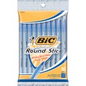 Bic Round Stic Ballpoint Pens Blue