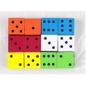 16mm Foam Dice 12pk Assorted Color