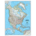 North America Wall Map 24 X 30