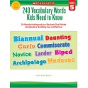 240 Vocabulary Words Kids Need To