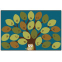 Owl-phabet Tree Classroom Rug | earth-tone colored classroom rug | ABC Rugs