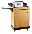 Smart Cart Lectern - Light Oak