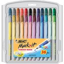 BIC MARK IT PERMANENT MARKERS 36PK