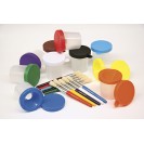 Paint Cups & Brushes Set 10 Cups W/