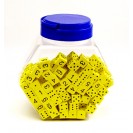 16mm Foam Dice Tub Of 200 Yellow