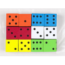 16mm Foam Dice 12pk Assorted Color