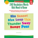 240 Vocabulary Words Kids Need To