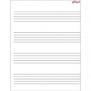 Music Staff Paper Wipe Off Chart