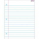Notebook Paper Wipe Off Chart 17x22