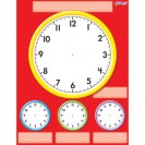 Clocks Wipe Off Chart 17x22