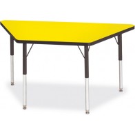 24" x 48" Trapezoid Activity Tables - Adult Height, Yellow Trapezoid Activity Table | Classroom Table | Classroom Tables