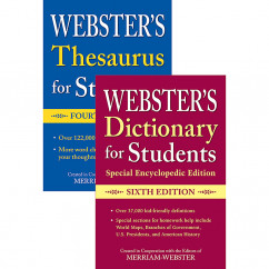 WEBSTERS DICTIONARY AND THESAURUS SET FOR STUDENTS