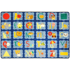 Alphabet Blues Classroom Rug | Educational Rugs | ABC Classroom Rugs