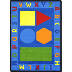 Alphabet Shapes Rug | Preschool Rugs | Classroom Rugs | ABC Rugs | Alphabet Rugs