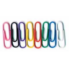 Vinyl Coated Paper Clips No 1 Size