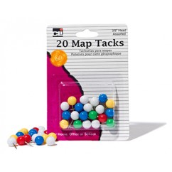 Map Tacks Pack Of 20