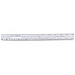 12in Plastic Ruler Clear