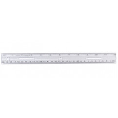 12in Plastic Ruler Clear