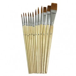 Watercolor Brushes 12pk Assorted