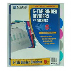 5 Tab Poly Index Dividers With