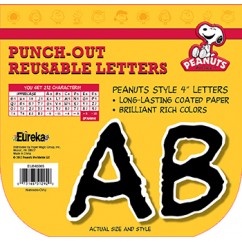 Peanuts Deco Letters Black