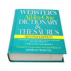 WEBSTERS ALL IN ONE DICTIONARY &