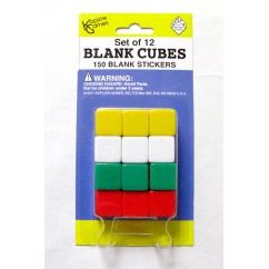 Blank Dice With Stickers Set Of 12