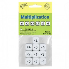 MULTIPLICATION DICE SET OF 10