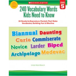 240 Vocabulary Words Kids Need To