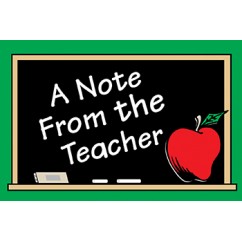 A Note From The Teacher 30pk