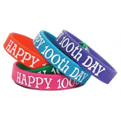 Happy 100th Day Wristbands