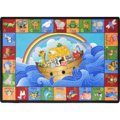 Noah's Alphabet Animals Classroom Carpet | ABC Rugs | Faith Based Rugs