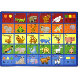 Animal Phonics Rug | Preschool Rug | Classroom Rug | ABC Rugs | Joy Carpets