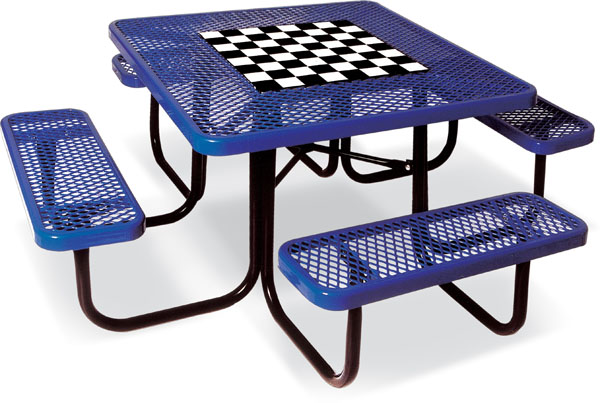 Square Picnic Table with Game Top - 46 Square Picnic Table with Game Top - 46