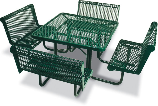 Square Picnic Table with Chairs Square Picnic Table with Chairs