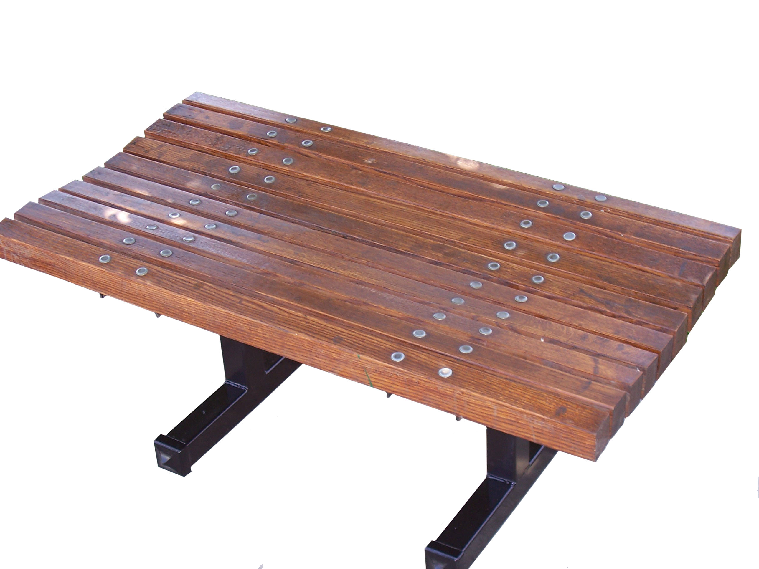Contoured Wooden Bench (Shown in Oak) BYO Playground