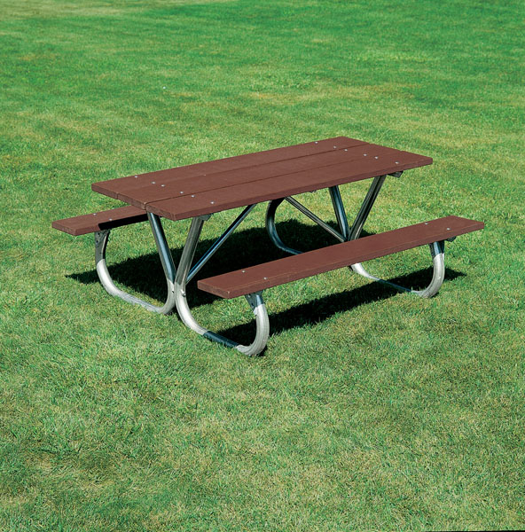 Extra Heavy-Duty Wood Picnic Table, Bolt Through BYO Playground