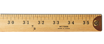 The Teachers' Lounge®  Metal Edged Yardstick Ruler, Inches and 1/8 Yard  Measurements, Natural Wood, 36 Inches