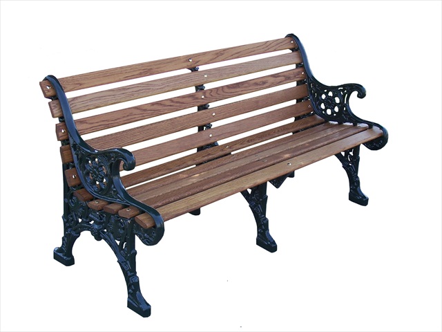 6 1/2 Foot Oak Park Bench BYO Playground