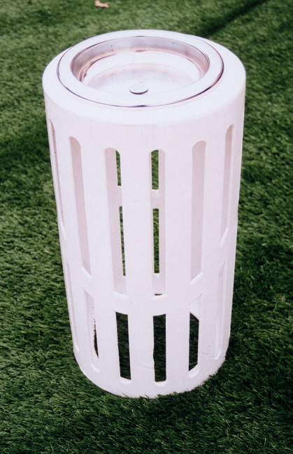 Ribbed Steel Ash Urn w/ Stainless Tray Ribbed Steel Ash Urn w/ Stainless Tray