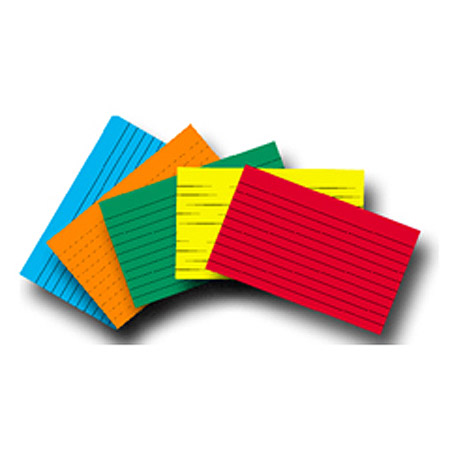 cards brite 3x5 assorted lined ct